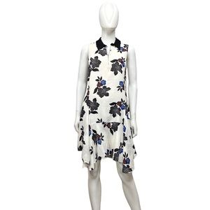 A.L.C. Silk Floral Sleeveless Collared Dress [G10]